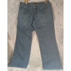 Mwah‎ Womens Jeans 20W Straight Leg Denim Embroidered Pockets Swak Wah Wak